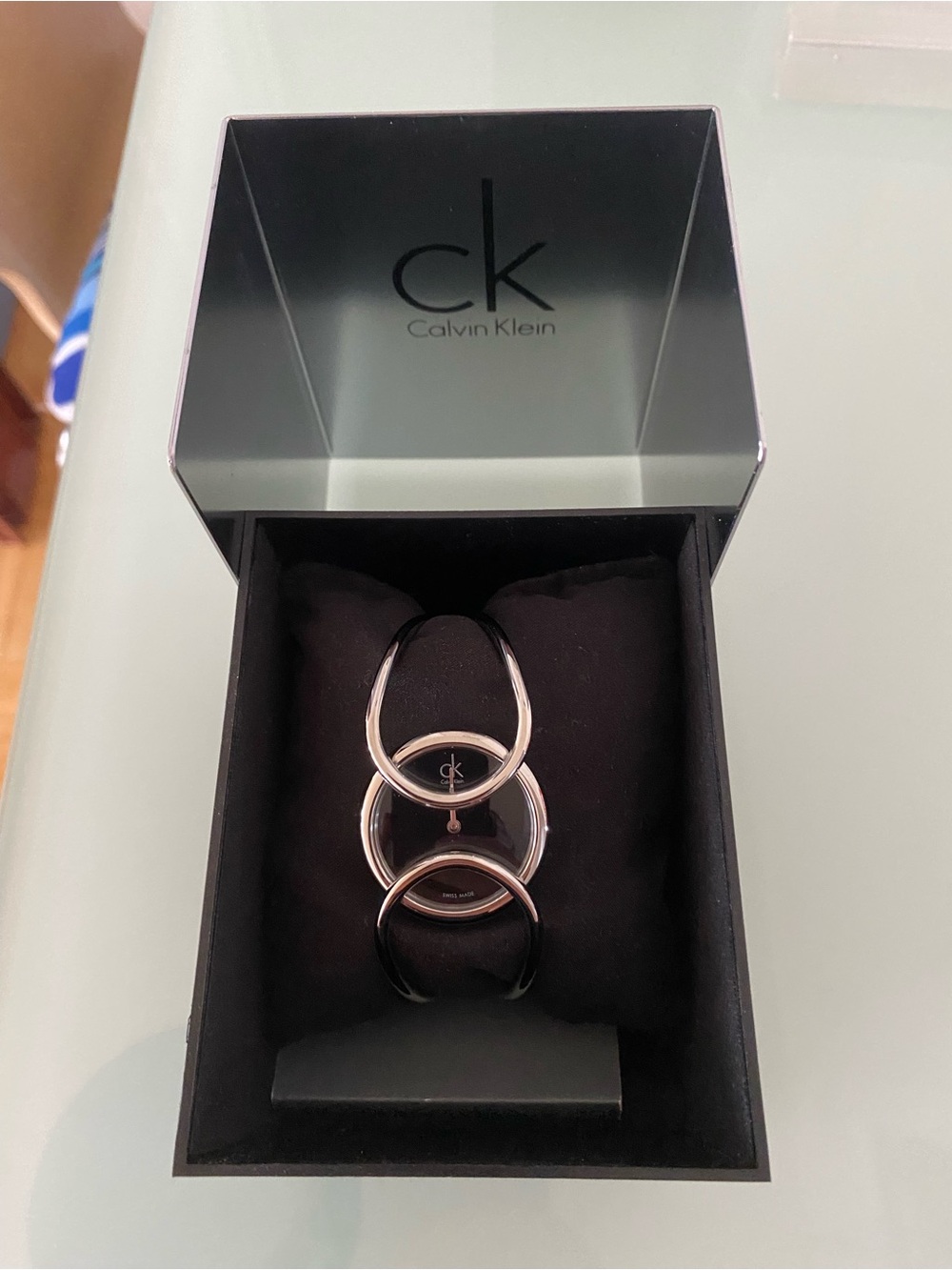 Calvin Klein Silver Interlinked Bangle (19cm) Watch